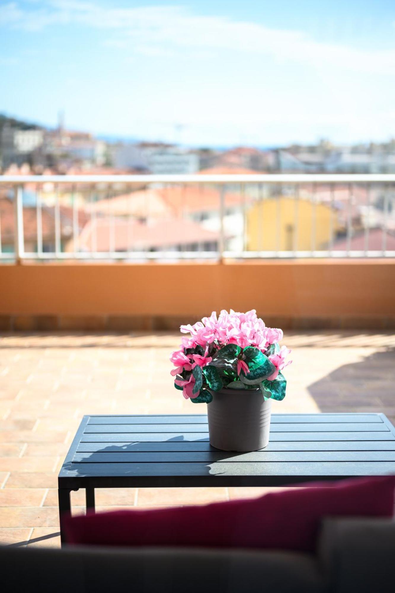 'L'Alicante Proche' Gare, Terrasse, Vue Mer 芒通 外观 照片